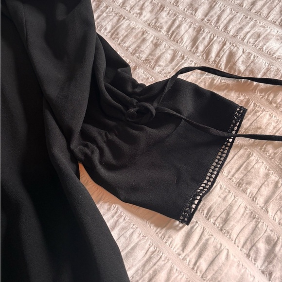All Saints Black Sheath Dress with Bishop Sleeves - Picture 9 of 12
